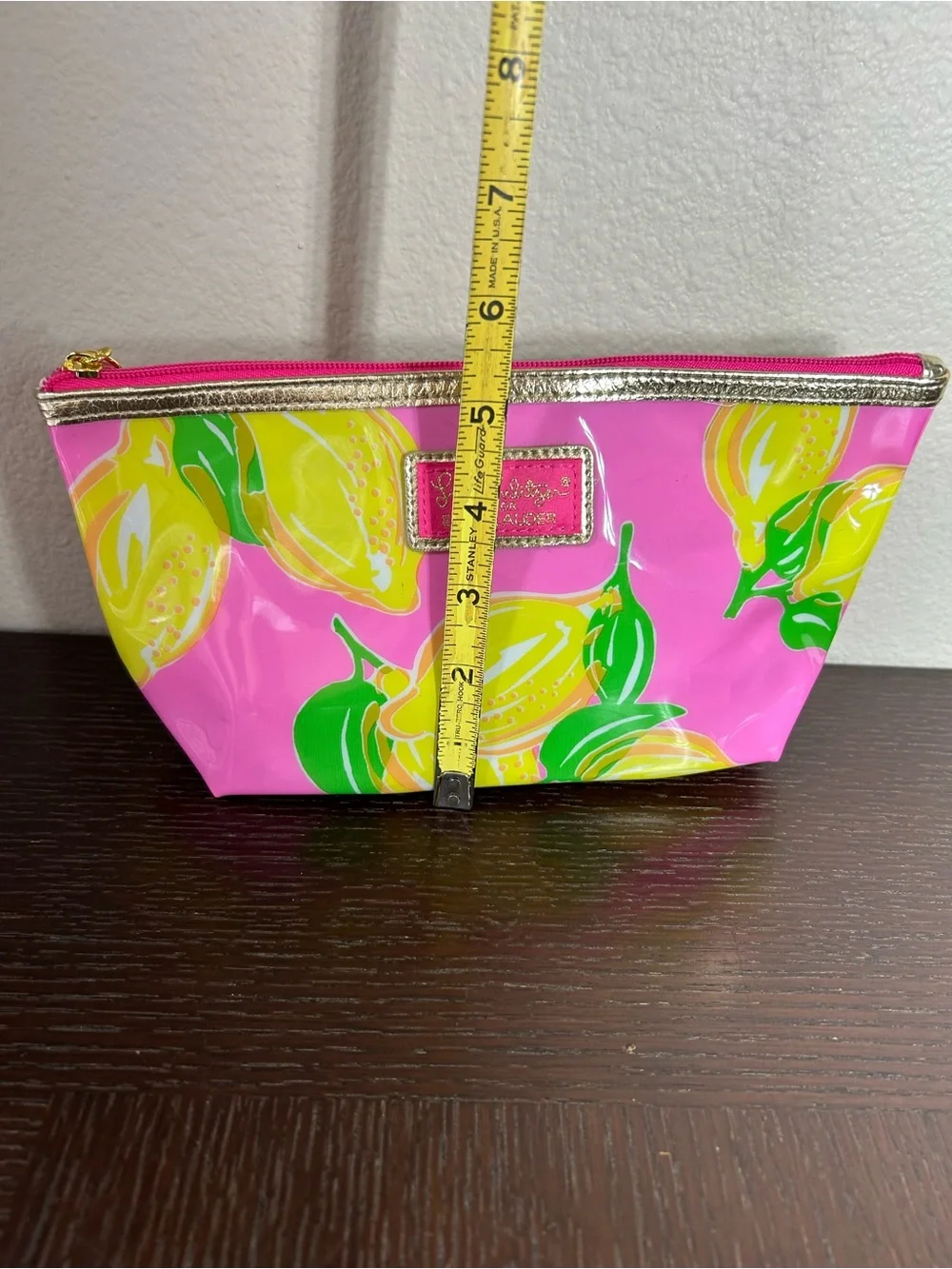 Lilly‎ Pulitzer For Estée Lauder Pink Lemon-Print Cosmetic Pouch Novelty Chic
